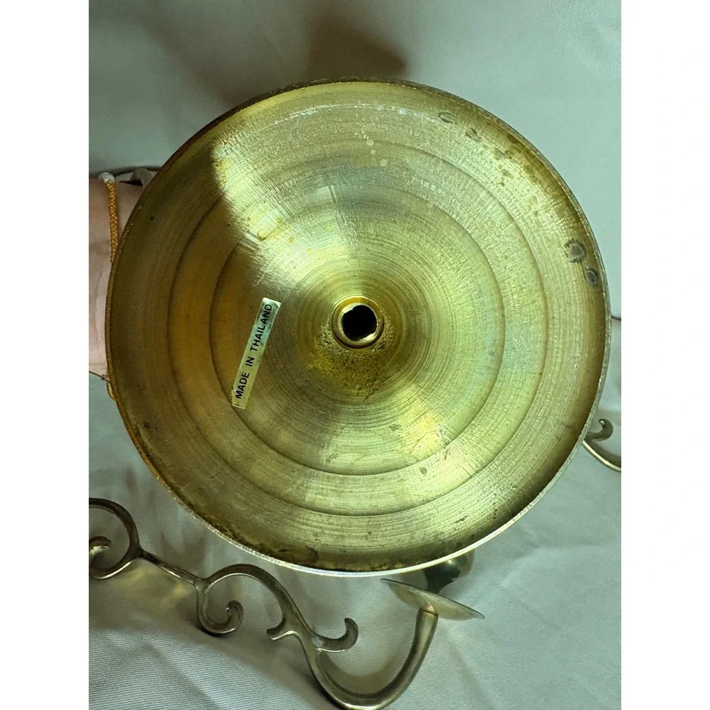 Vintage Brass 5 Light Candelabra 15 Inch Tall 5 Candle Holder Made in Thailand